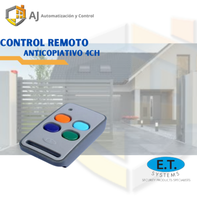 Control remoto autocopiativo, para motores de portones de acceso. https://ajautomatizacionycontrol.cl/producto/kit-de-motor-drive-1000-et-systems/
