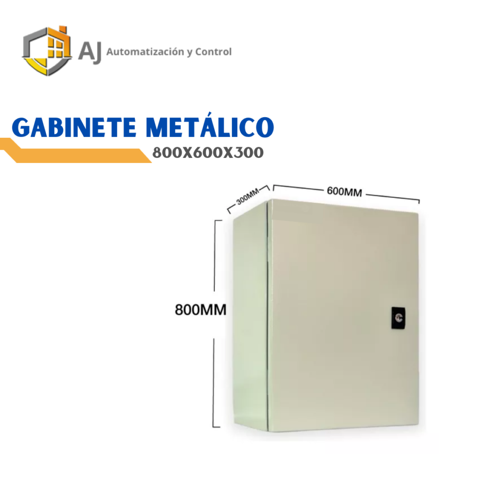 Gabinete Metalico 800x600x300 1 Puerta • AJ Automatización y Control