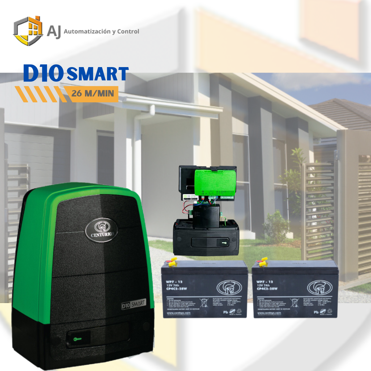 Motor D10 Smart Con Central Motor para portón corredera